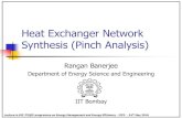 Heat Exchanger Network Synthesis (Pinch Analysis)rb/Professional Activities/PinchTEQIP16.pdf · Heat Exchanger Network Synthesis (Pinch Analysis) Rangan Banerjee Department of Energy