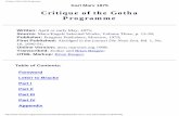 Critique of the Gotha Programme - American Universityfs2.american.edu/.../Marx/GoethaProgram/CritiqueofGothaProgram.pdf · Source: Marx/Engels Selected Works, ... Publisher: Progress