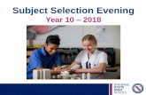 Subject Selection Evening - brisbaneshs.eq.edu.au · •Exploring the Curriculum Guide •Subject selection requirements •Support to assist with the decision making . ... Good Night
