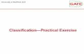 Classification—Practical Exercise · University of Sheffield, NLP Classification—Practical Exercise ... more hassle, and “Key” should be reserved for manual annotations really)