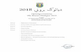 8102 نيورب ڬولياد - ubd.edu.bn programme... · 8102 نيورب ڬولياد Opening Ceremony The Brunei Dialogue 2018 Friday 14 Zulkaedah 1439 / 27 July 2018 Senate Room,
