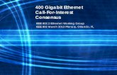 400 Gigabit Ethernet Call-For-Interest Consensus, D0grouper.ieee.org/groups/802/3/ad_hoc/hse/public/13_02/CFI_D0p93.pdf400 Gigabit Ethernet Call -For-Interest Consensus, V 0.93 Orlando,