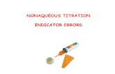 NONAQUEOUS TITRATION INDICATOR ERRORSchimiagenerala.usmf.md/wp-content/blogs.dir/135/files/sites/135/... · Merits of Non Aqueous over Aqueous Titrations: The substances, which are
