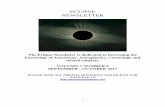 ECLIPSE NEWSLETTER - Home - University of … Volume 1, Number 6, SEPTEM… · The Eclipse Newsletter is dedicated to increasing the knowledge of Astronomy, Astrophysics, Cosmology