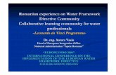 Romanian experience on Water Framework Directive … · Romanian experience on Water Framework Directive Community Collaborative learning community for water professionals ... and