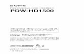 PROFESSIONAL DISC RECORDER PDW …read.pudn.com/.../596850/PDW-HD1500manual/Japanese.pdfPROFESSIONAL DISC RECORDER PDW-HD1500 OPERATION MANUAL [Japanese] 1st Edition 付属のCD-ROMには、本機のオペレーションマニュアル(日本語、英語、