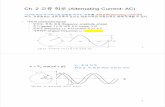 Ch. 2 교류회로 (Alternating Current: AC)webbuild.knu.ac.kr/~jhdho/physics.files/Chapter2... · 2018-03-09 · Ch. 2 교류회로(Alternating Current: AC) • 사인파(sinusoidal