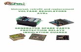GENERATOR SPARE PARTS PROTECTION RELAYS INSULATION GUARDS · PDF fileGENERATOR SPARE PARTS PROTECTION RELAYS INSULATION GUARDS. Contents: - Voltage regulators - Universal AVRs - ...