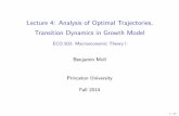 Lecture 4: Analysis of Optimal Trajectories, Transition ...moll/ECO503Web/Lecture4_ECO503.pdf · Lecture 4: Analysis of Optimal Trajectories, Transition Dynamics in Growth Model ECO
