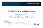 2.5 Home Networking - Khoo Lick Chye, RFx Solutions · 8th BICSI‐SEA Conference 2010 NGNBN ‐HomeNetworking What’s NEXT? HEwants BUTdoes SHEneeds? Presented By: KhooLick Chye