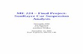 ME 224 – Final Project: SunRayce Car Suspension Analysisclifton.mech.northwestern.edu/~me224/FinalProjects_Fall2001... · ME 224 – Final Project: SunRayce Car Suspension Analysis