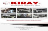 KIRAY · brand of Stenter and sanforizing machine • Vertical and horizontal, angular single-stage special spreader comb • Carbonised disc blades stiffed with special techniques