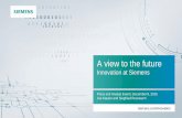 Innovation at Siemens · Innovation at Siemens. December 8, 2015 ... current expectations and certain assumptions of Siemens’ management, of ... Werner …