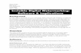 Invisible Digital Watermarking: Software & Implicationspafko.com/wayne/docs/watermark_programs.pdf · Invisible Digital Watermarking: Software & Implications Background Invisible