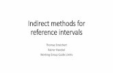 Indirect methods for reference intervals · Indirect methods for reference intervals Thomas Streichert Rainer Haeckel ... SD estimation of the difference between mode derived of the