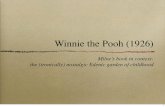 Winnie the Pooh (1926) - UniBG · Winnie the Pooh (1926) Milne’s book in context: the (ironically) nostalgic Edenic garden of childhood 1