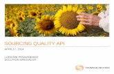 SOURCING QUALITY API - IPhEB Russiaipheb.ru/netcat_files/userfiles/presentations2014/17/03.pdf · target products matching your strategy Source: Thomson Reuters Newport Research Team