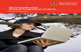 Thesis Handbook for Research Postgraduate Students · The Faculty of Education offers a variety of thesis options. ... Pre-Enrolment Discussion 13 DOCTOR OF PHILOSOPHY 14 Doctor of