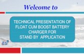 FLOAT CUM BOOST BATTERY CHARGER FOR …esielectro.com/wp-content/uploads/2016/04/FCBC-PWRPNT.pptx.pdf · float cum boost battery charger for stand by application welcome to 1. ...