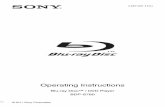 BDP-S780 - sony.com.au · Blu-ray Disc™ / DVD Player BDP-S780. 2 ... the instruction manual and/or the caution message ... your player, please consult your nearest Sony
