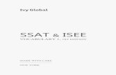 SSAT ISEE - Ivy Global .vocabulary encountered on the SSAT & ISEE. For students applying to many