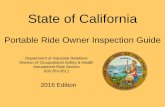 Portable Ride Owner Inspection Guide€¦ · 3912 Control of Operation 63. 3913 Public Protection ... Health Standards Board to enforce the statute. ... Elevator, Ride, and Tramway