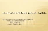 LES FRACTURES DU COL DU TALUS - sacot-dz.comsacot-dz.com/upload/File/sacot_15c/Salle A/21_A. Amalou.pdf · Type II : Fracture du col du talus avec subluxation ou luxation sous astragalienne
