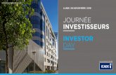 JOURNÉE INVESTISSEURS INVESTOR DAY - icade.fr · Sources : (1) CBRE, JLL, IMMOSTAT (2) Par rapport aux 9 premiers mois 2015 Marché de l’investissement de l’immobilier d’entreprise