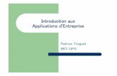 Introduction aux Applications d'Entreprise - torguet.nettorguet.net/cours/PLM/JavaEE_Cours.pdf · – Mapping Objet / Relationnel – Utilise un framework de persistance : Hibernate,