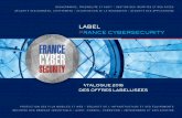 LABEL FRANCE CYBERSECURITY · label france cybersecurity catalogue 2016 des offres labellisÉes gouvernance, traÇabilitÉ et audit / gestion des identitÉs et des accÈs sÉcuritÉ