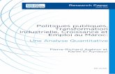 Politiques publiques, Transformation Industrielle ... · Research Paper March 2014 Politiques publiques, Transformation Industrielle, Croissance et Emploi au Maroc: Une Analyse Quantitative