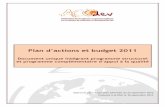 Plan d’actions et budget 2011 - · PDF fileCASIW Cellule d’Appui pour la Solidarité Internationale Wallonne GRH Gestion des ressources humaines CFDD Conseil Fédéral du Développement