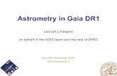 Astrometry in Gaia DR1 - ESA · • to move through space at constant velocity relative to the Solar System Barycentre ... Astrometry in Gaia DR1 • • • ()= ∑ ∑ ∈ + ...