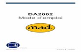 DA2002 Mode d’emploi - MAD Tooling · MAD Disc Aligner 20-02-2015 TH2250041 DA2002 1 fr DA2002 Mode d’emploi Français