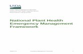 National Plant Health Emergency Management Framework · 10/2017-01 Emergency Management Framework 1 United States Department of Agriculture Animal and Plant Health Inspection Service