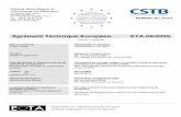 Agrément Technique Européen ETA-09/0255 - …webapp.cstb.fr/agrement-technique-europeen/pdf/Doc_ETA_09_0255.pdf · textes et dessins de brochures publicitaires ne doivent pas être