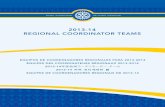 2013-14 Regional CooRdinatoR teams - clubrunner.ca · 2013-14 Regional CooRdinatoR teams ... Rotary entre rotarios y el público general y ayudando a los distritos y clubes a difundir