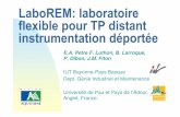 LaboREM: laboratoire flexible pour TP distant ... · flexible pour TP distant instrumentation déportée E.A. Petre F. Luthon, B. Larroque, ... + caméra fixe grand angle sur le labo