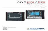 ATyS D10 / D20 - socomec.com · ATYS D10 / D20 - 542 359 A - SOCOMEC EN 3 1. Opérations préalables Pour la sécurité du personnel et du matériel, il est impératif de bien s’imprégner
