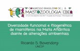 Diversidade funcional e filogenética de mamíferos na … · Diversidade funcional e filogenética de mamíferos na Mata Atlântica diante de alterações ambientais Ricardo S. Bovendorp