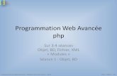 Programmation Web Avancée php - myuuu.frmyuuu.fr/cours/ProgWeb/seance01-php-objet-bd.pdf · Programmation Web Avancée – Philippe Renevier-Gonin - 2012 Php –Object BD 1 Programmation