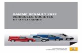 GAMME RENAULT 2012 VÉHICULES SOCIÉTÉS ET … · 2013-10-04 · ... (essence) 4,8 7 BVM 5 112 dCi 75 Eco2 (diesel) 3,4 6 BVM 5 90 ... 1.2 16V 75 dCi 75 Eco2 ... dCi 90 Eco2 1.2