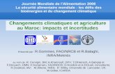 Changements climatiques et agriculture au Maroc: …€¦ · 9ème décile 1er décile. S'adapter par le progrès technologique et l'irrigation 10-8-3 -6 -5 -3 -7 -7 -7-16 116 86