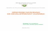 STRATEGIE NATIONALE DE DEVELOPPEMENT DURABLE LD/CTS 4.7.pdf · Remerciements La présente Stratégie Nationale de Développement Durable (SNDD), a été élaborée grâce aux soutiens
