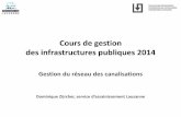 Cours de gestion des infrastructures publiques 2014 · • LEaux art. 3a - Principe de causalité art. 60a – Financement o Outils ... AMÉLIORATION DES CHAÎNES DE TRAITEMENT EXPLOITATION