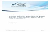2014-10-10 - Mémoire du Conseil du patronat - … · Le Conseil du patronat du Québec a pour mission de s'assurer que les entreprises disposent au Québec des meilleures conditions