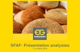 SFAF- Présentation analystes - eurogerm.com · traçabilité par codes barres 2014 ... • Compte de résultat consolidé* simplifié au 30 juin 2016 * Examen limité par les Commissaires