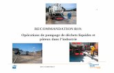 RECOMMANDATION R19: Opérations de pompage de …sante.travail.free.fr/smt6/communic/2007-2008/2008... · • Pompage de boues de station d’épuration • Activité souvent associée