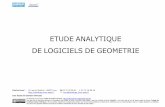 Etude analytique de 8 logiciels de géométrie - Site de l ... · ETUDE ANALYTIQUE DE LOGICIELS DE GEOMETRIE . Centre icom ... Système d’exploitation Windows 95, 98, 2000, ME,