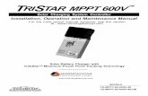 TRISTAR MPPT 600V TM - Morningstar Corporation · par l’Article 690 du Code électrique national de l’emplacement de l’installation. • Montez le TriStar MPPT 600V à l’intérieur.